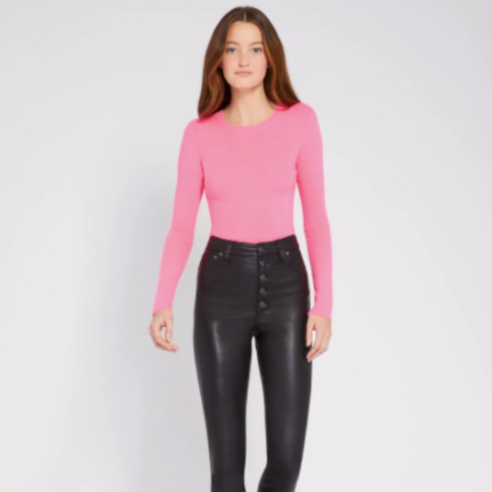 NWOT Alice + Olivia Ciara Sweater Neon Pink Small